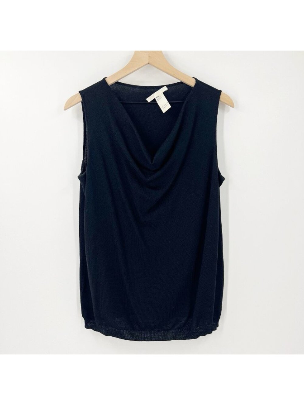 Les Copains Black Shell Tank 100% Wool Layering Size L Seamstress Project